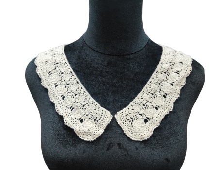 Vintage Rose Cotton Lace Sew-On Fake Collar for Women