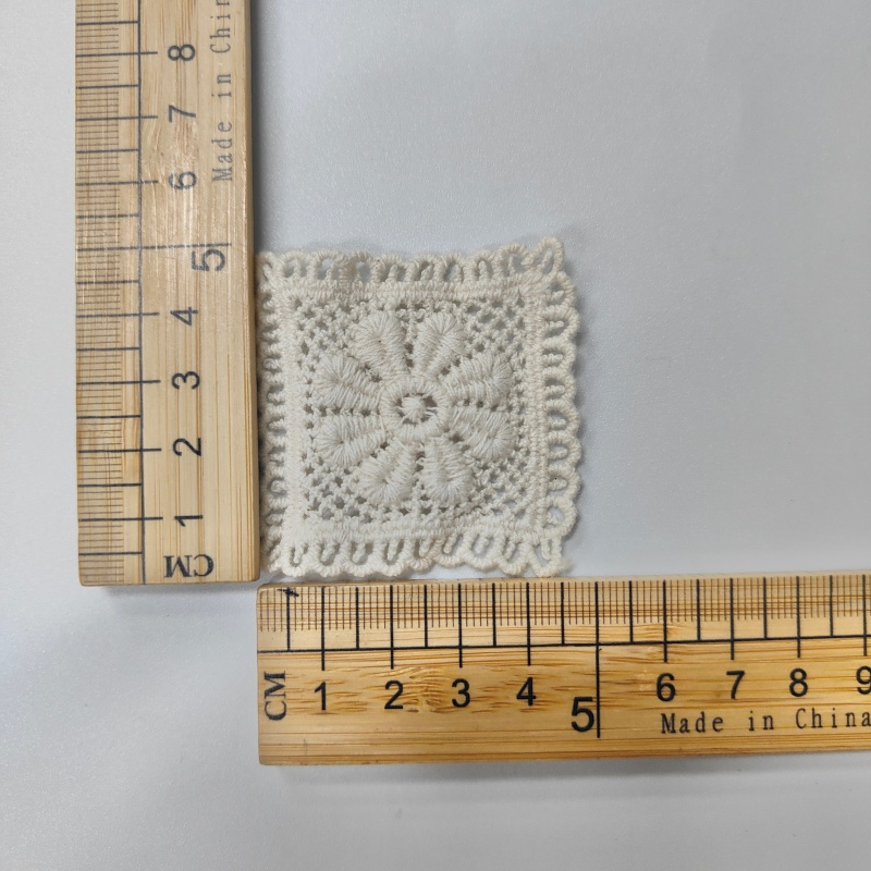 Cotton Thread Embroidered Lace Patches - Sew-On Appliques for Crafts & Decoration