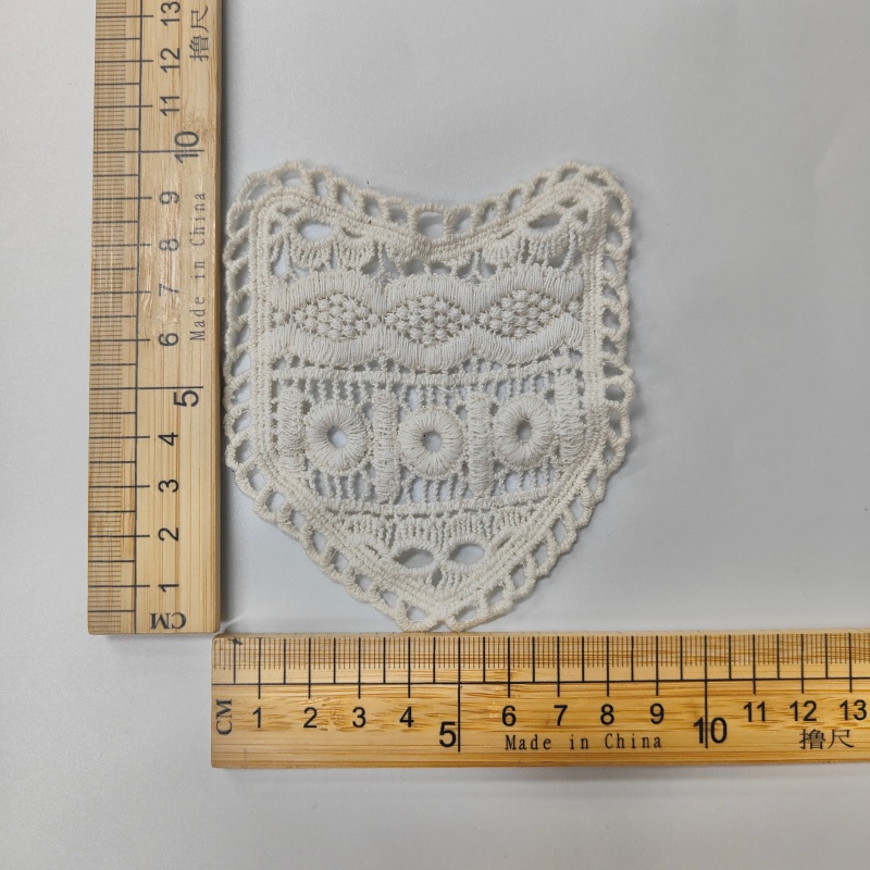 Cotton Thread Embroidered Lace Patches - Sew-On Appliques for Crafts & Decoration