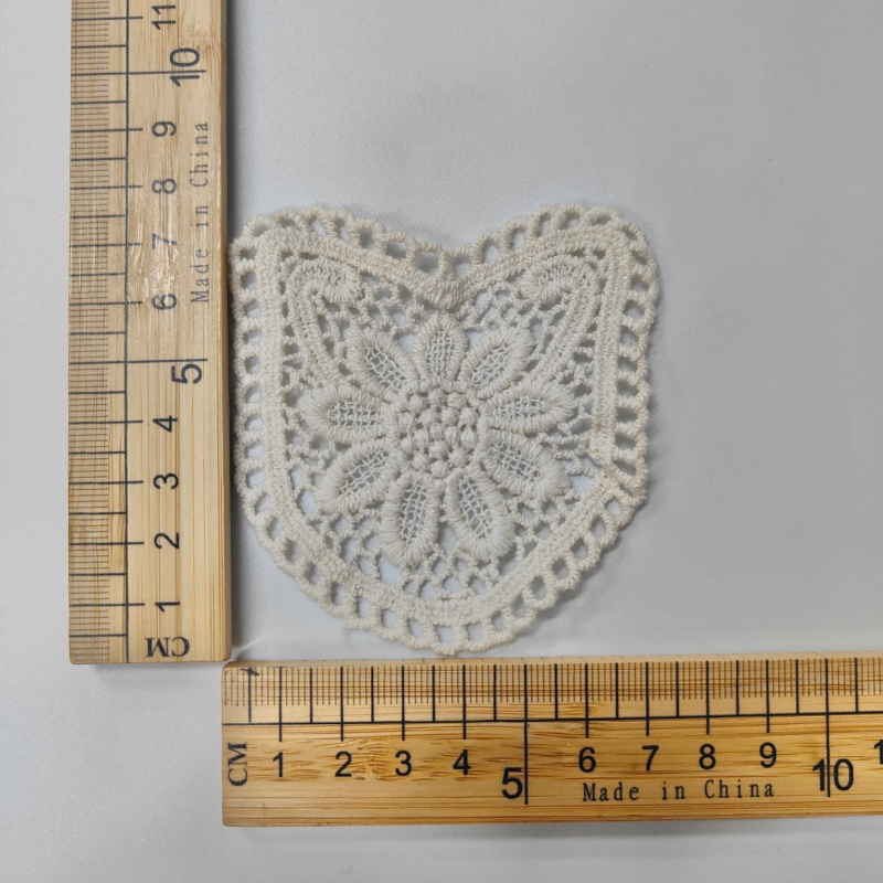 Cotton Thread Embroidered Lace Patches - Sew-On Appliques for Crafts & Decoration