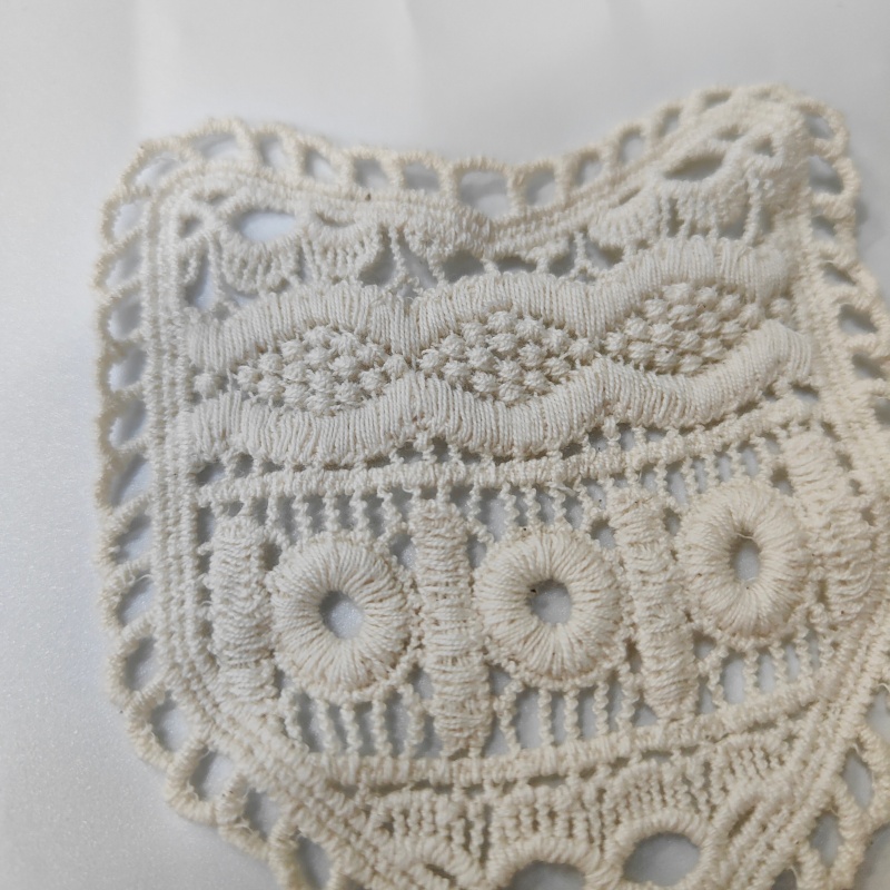 Cotton Thread Embroidered Lace Patches - Sew-On Appliques for Crafts & Decoration
