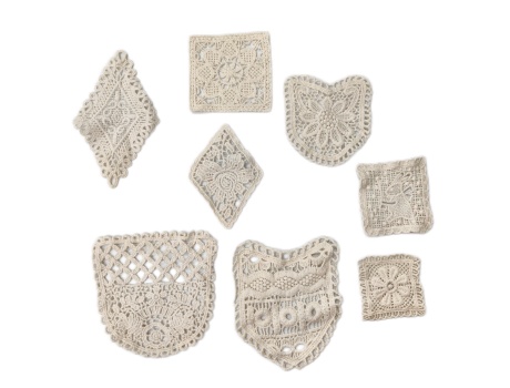 Cotton Thread Embroidered Lace Patches - Sew-On Appliques for Crafts & Decoration