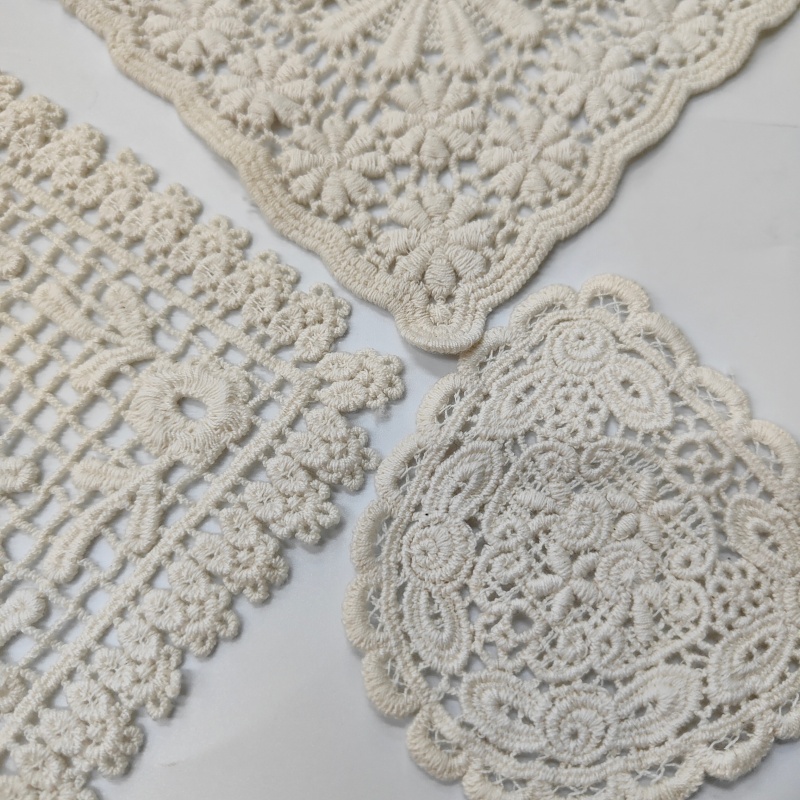 Vintage Cotton Lace Appliques for Clothing & Fabric Decoration