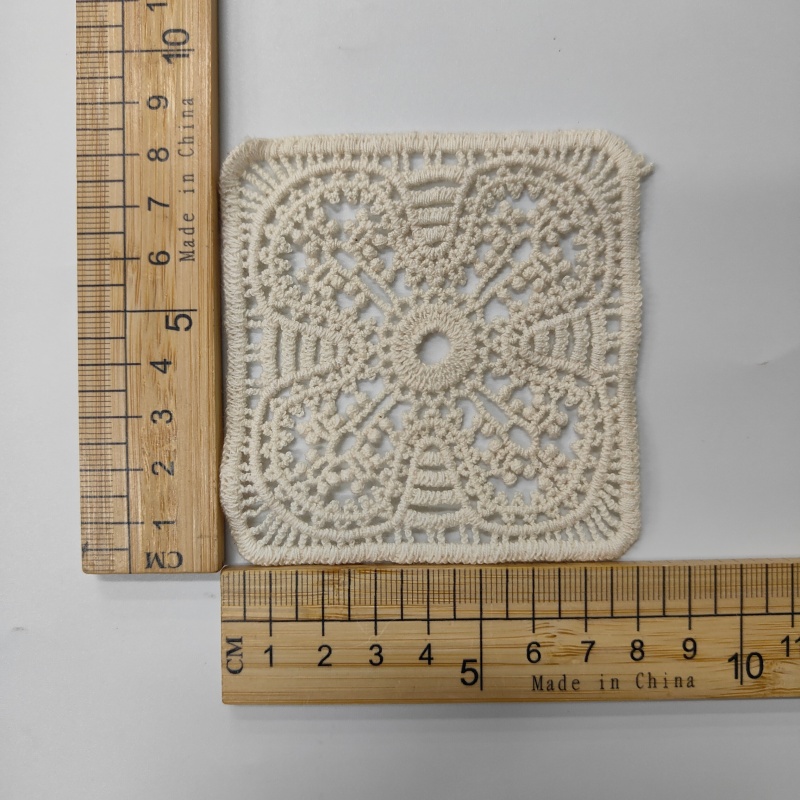 Vintage Cotton Lace Embroidery Patches - Handmade Sew-On Appliques for Clothing DIY