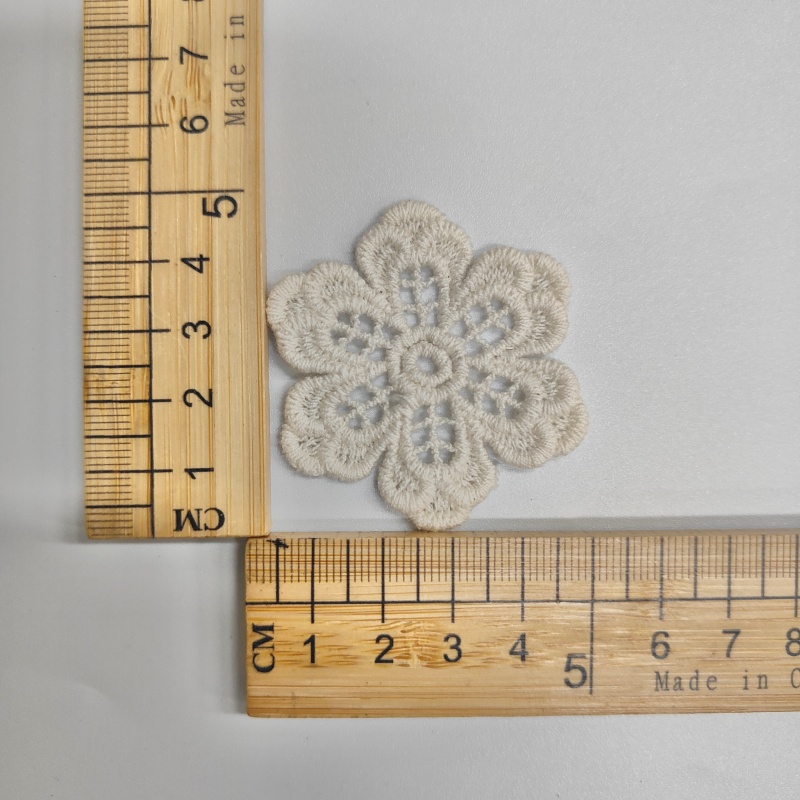 Cotton Lace Embroidery Applique Patches | Vintage Floral Sew-On Decor