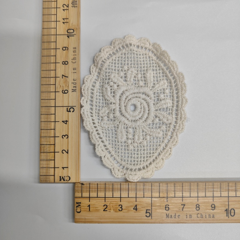 Cotton Lace Embroidery Applique Patches | Vintage Floral Sew-On Decor