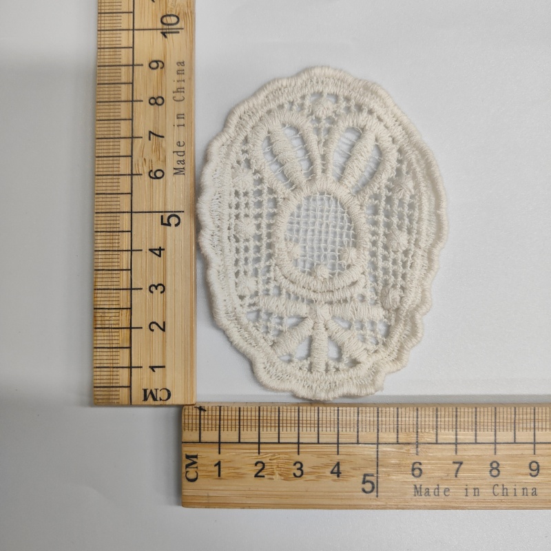 Cotton Lace Embroidery Applique Patches | Vintage Floral Sew-On Decor
