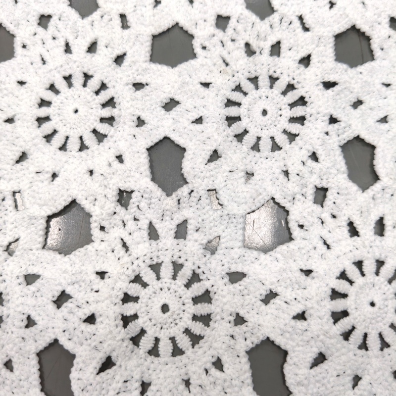 White Milk Silk Full Embroidery Hollow Lace Fabric | DIY for Dress, Tablecloth, Curtain & Home Decor