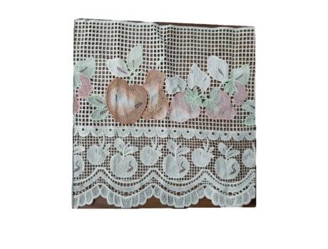 Milk Silk Fruit Embroidery Mesh Lace Trim 36cm Wide