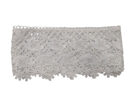 White Embroidery Lace Trim For Clothing Neckline Hem Decoration