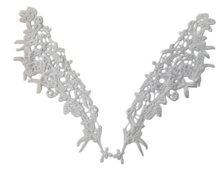 Embroidery Floral Lace Trims, Black White Hollow‑Cut Flower Applique for Cuffs Collar Pants Decor
