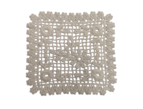 Beige Cotton Lace Applique Fake Pocket Embroidered Patch for Clothing Sew‑on Decoration
