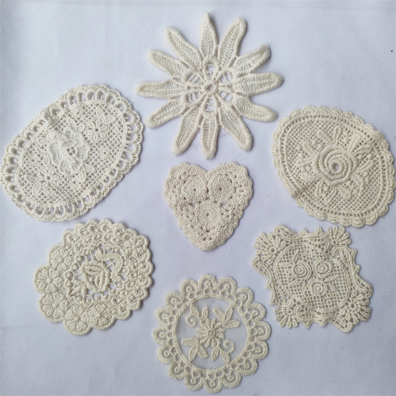 Vintage Lace Applique Patches, Floral Butterfly Heart Motif for Clothing DIY Repair