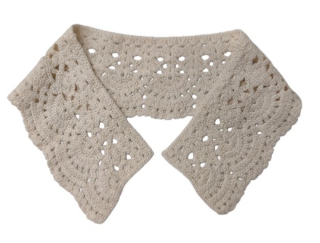 Cotton Crochet Lace Collar, Vintage Hollow Out Sew On Lace Collar for Dress Decoration