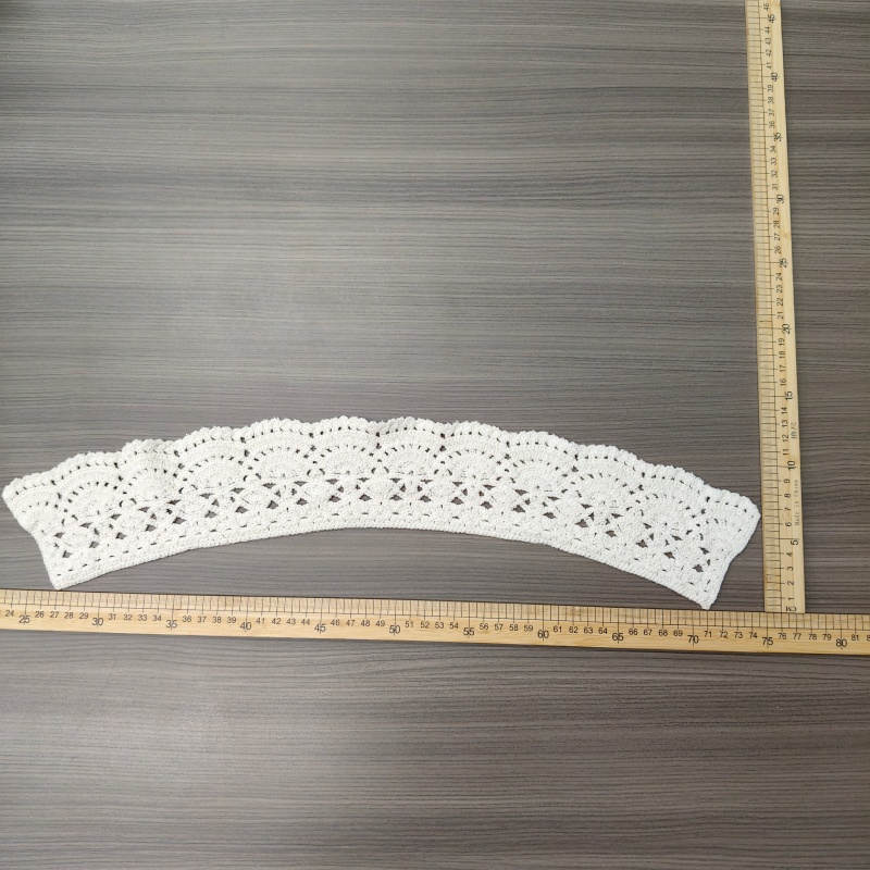 Cotton Crochet Lace Collar, Vintage Hollow Out Sew On Lace Collar for Dress Decoration